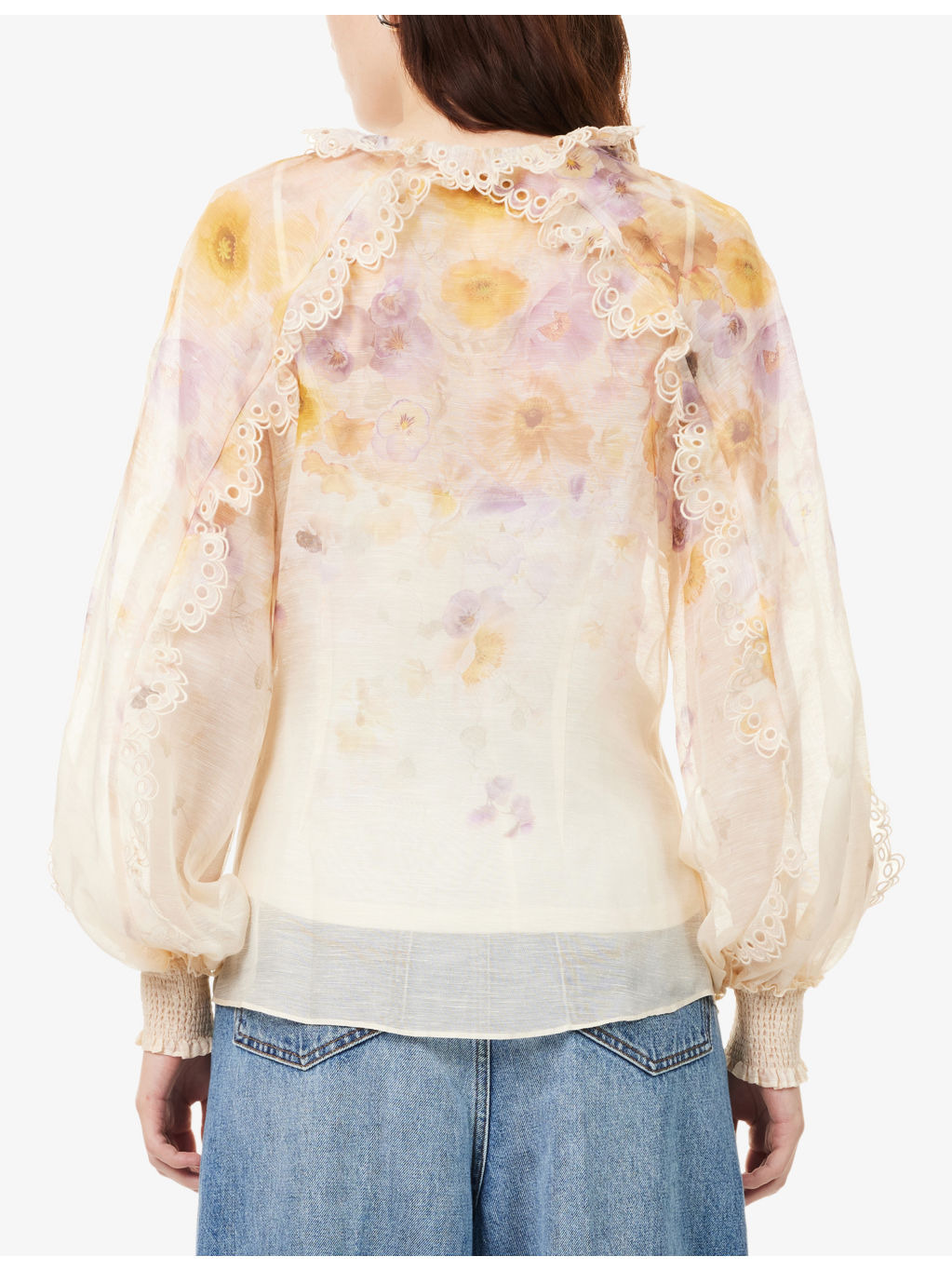 Memento Embroidered Linen And Silk Blouse - 4