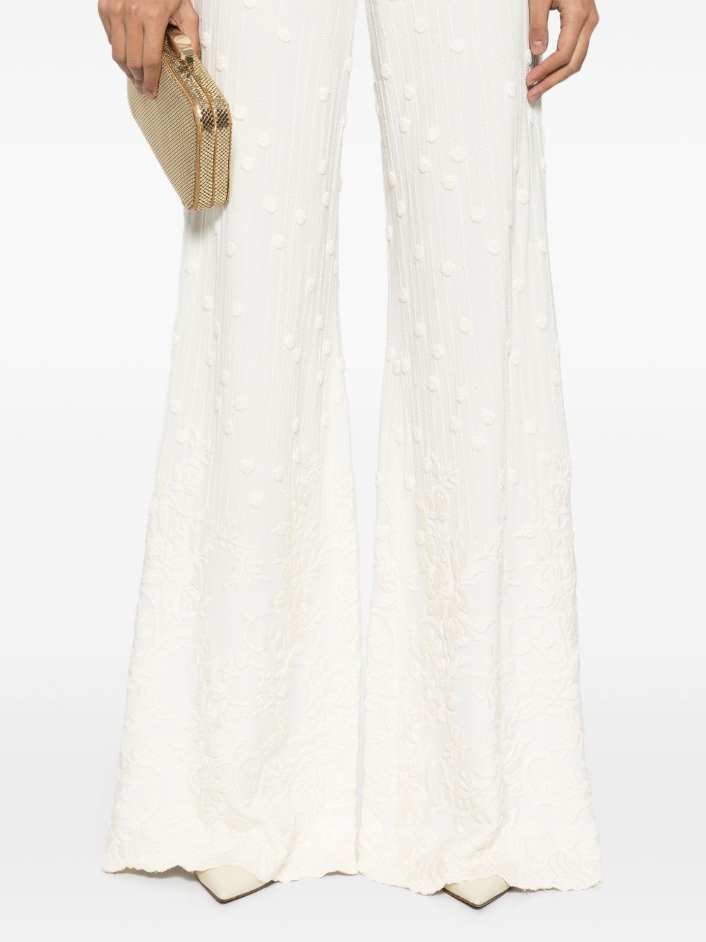 embroidered flared trousers - 5