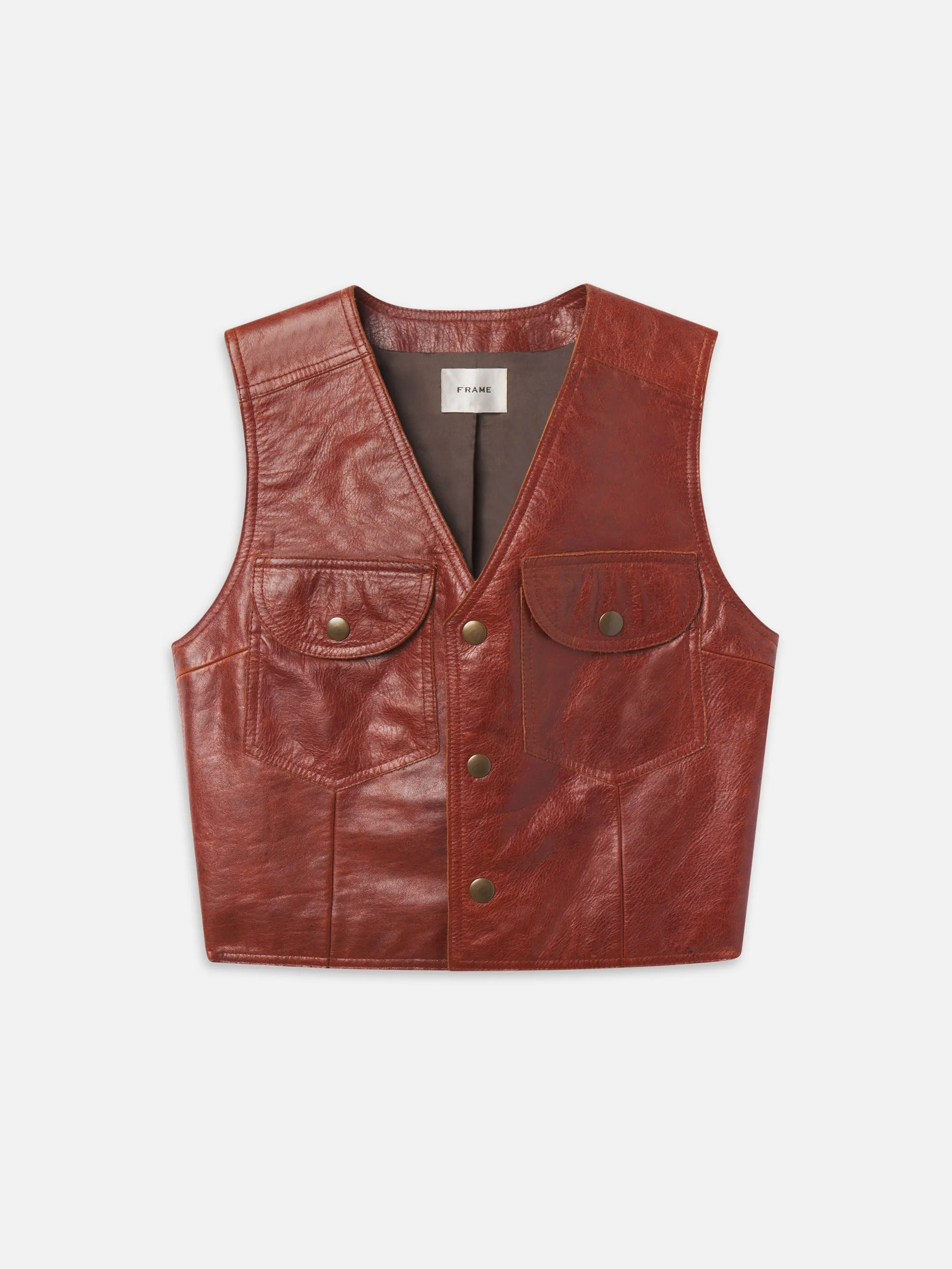 The Leather Utility Vest - 1