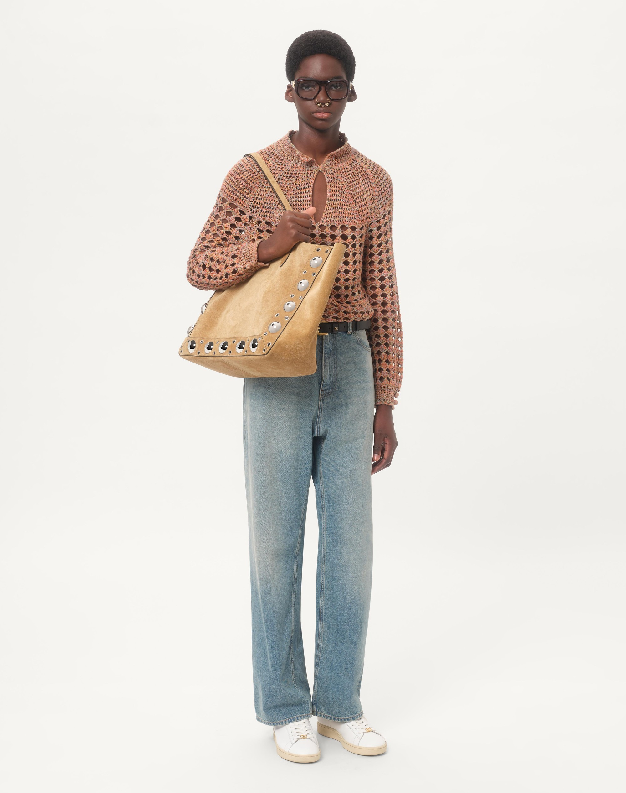 VALENTINO GARAVANI NELLCÔTE LARGE SUEDE SHOPPING BAG - 2