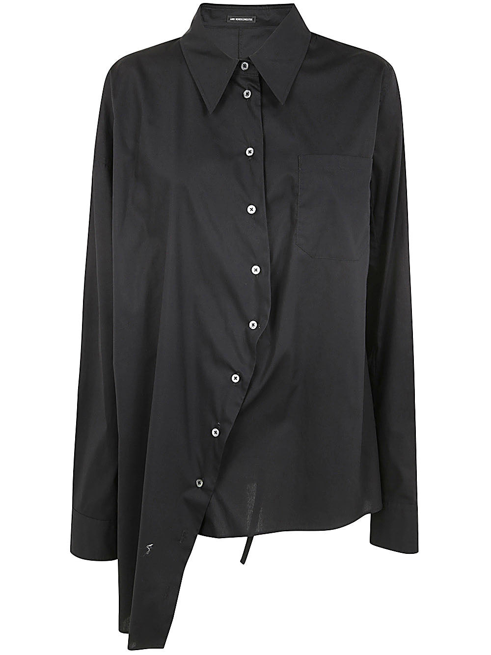Ann Demeulemeester Women Jula Dropped Shoulder Shirt Popeline Black - 1