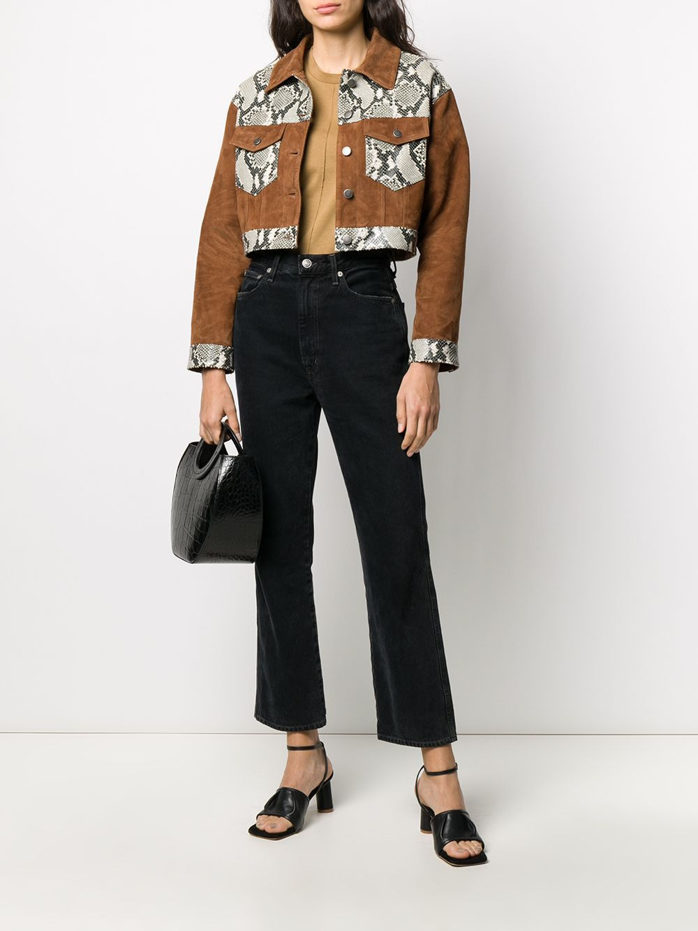snakes-panelled jacket - 2