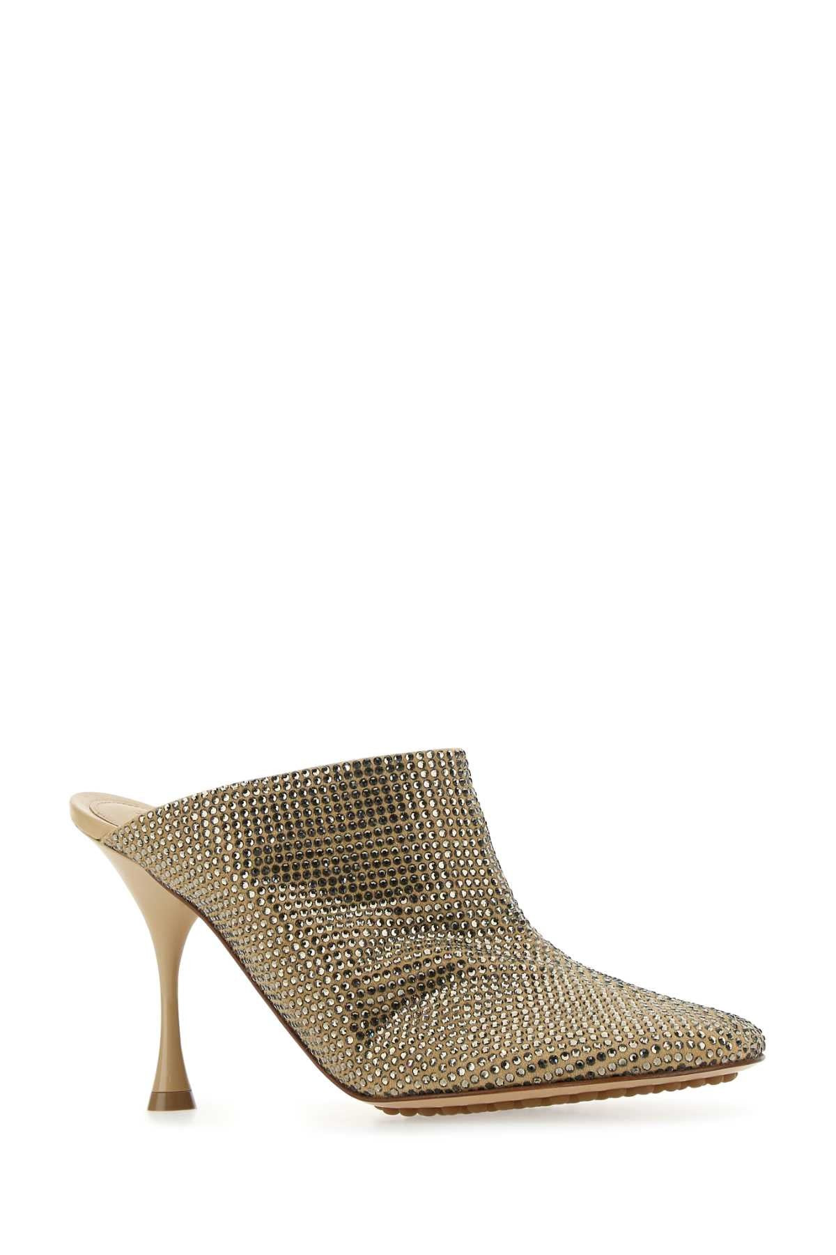 Bottega Veneta Women Embellished Suede Sparkle Dot Sock Mules - 2