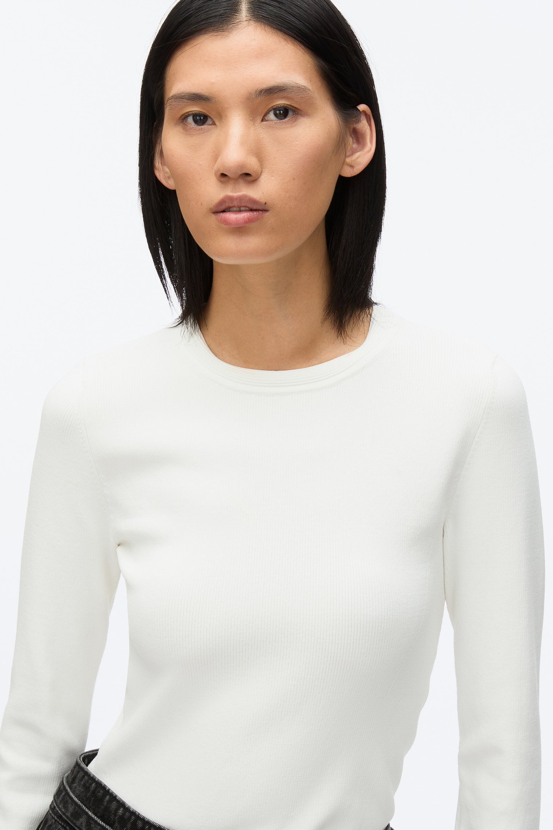 Compact Rib Long Sleeve Tee - 6