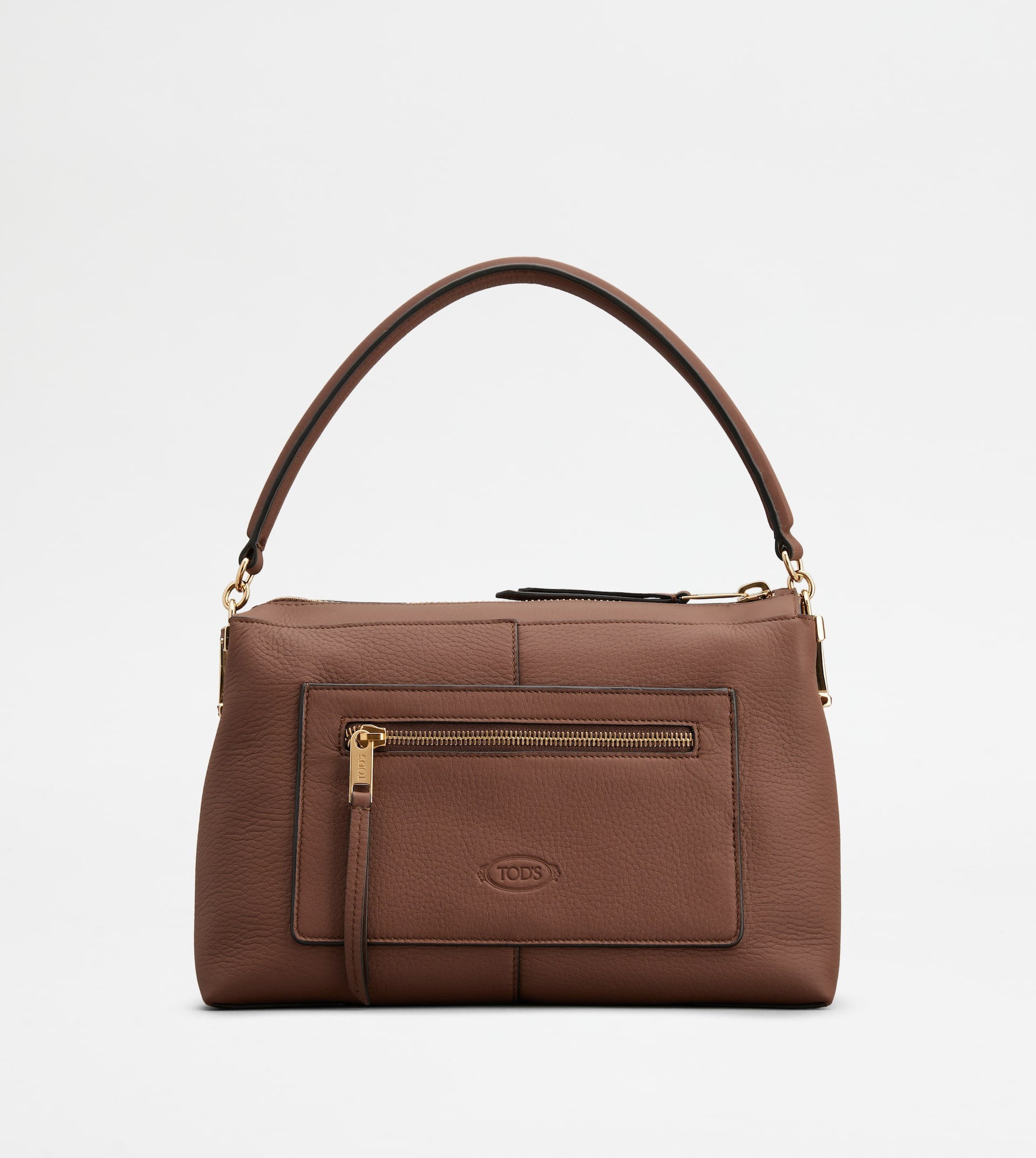 TOD'S T CASE BAULETTO IN LEATHER SMALL - BROWN - 6