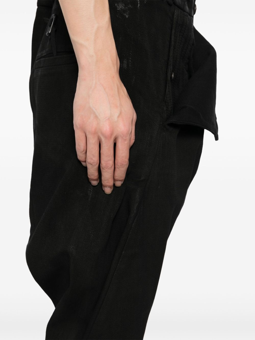 coated pressed trousers - 5