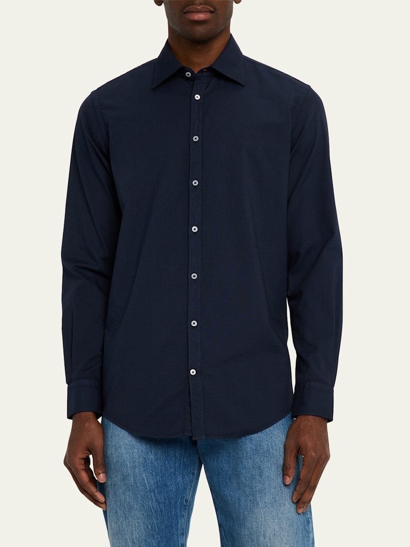 massimo alba Men's Genova Oxford Cotton Sport Shirt outlook