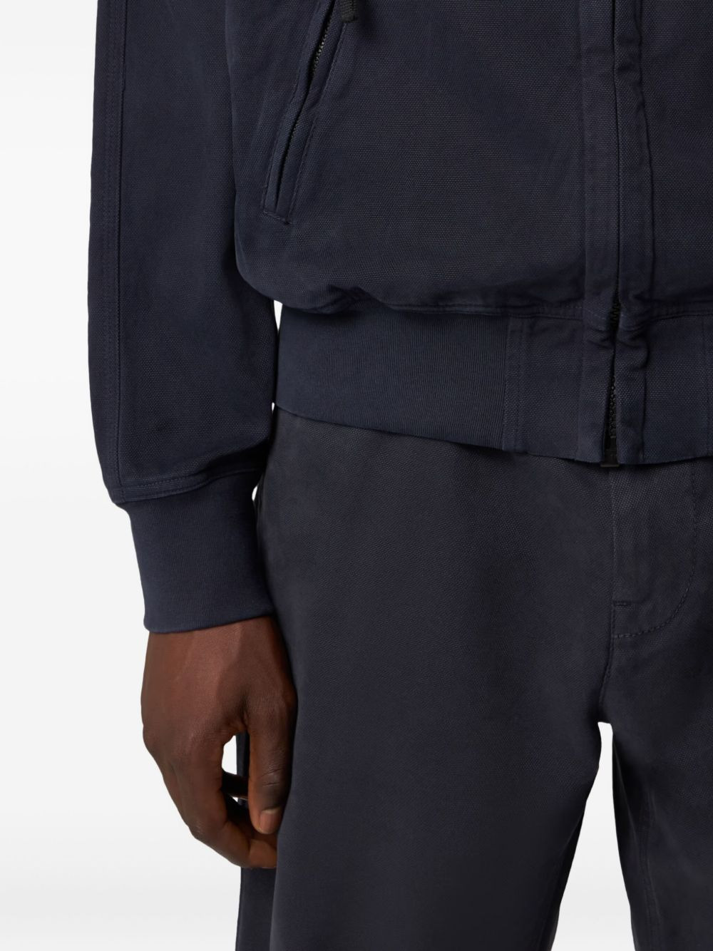 ZIP-FASTENING WELT-POCKETS SWEATSHIRT - 4