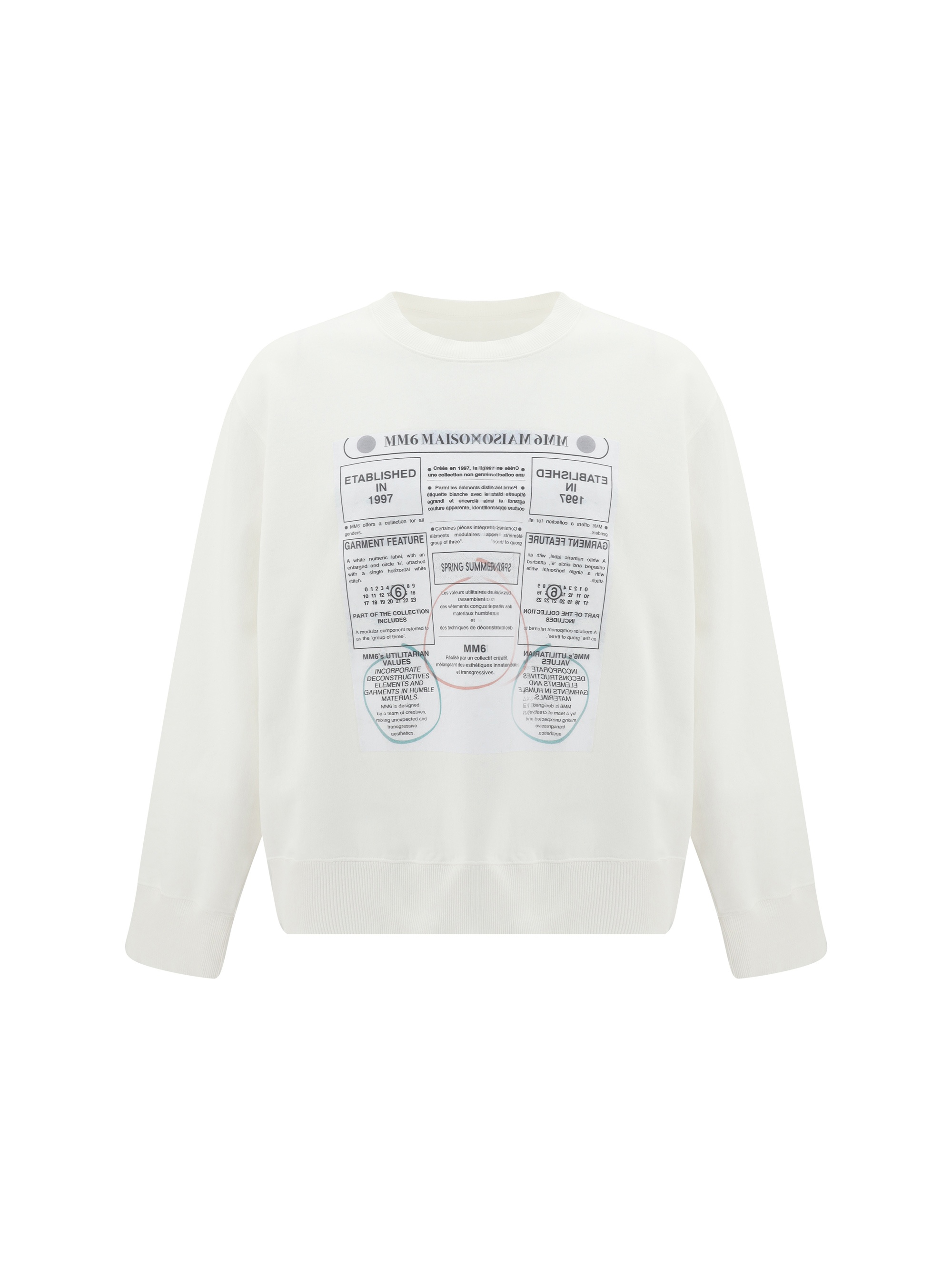 MM6 Maison Margiela Sweatshirt whit maxi print | baseblu | REVERSIBLE