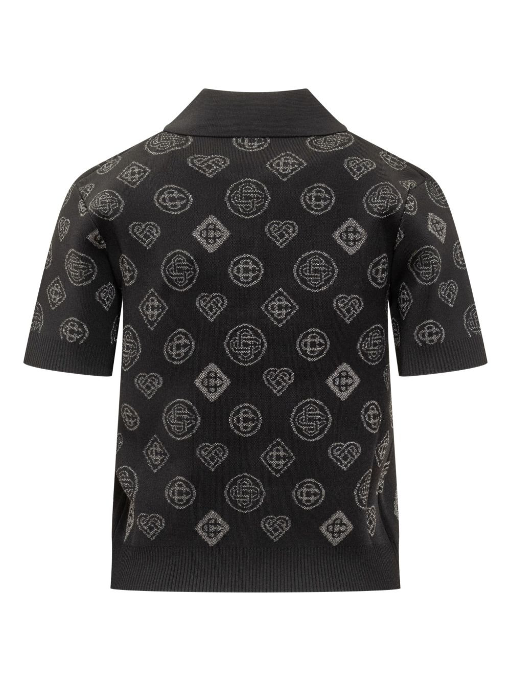 jacquard buttoned polo shirt - 2