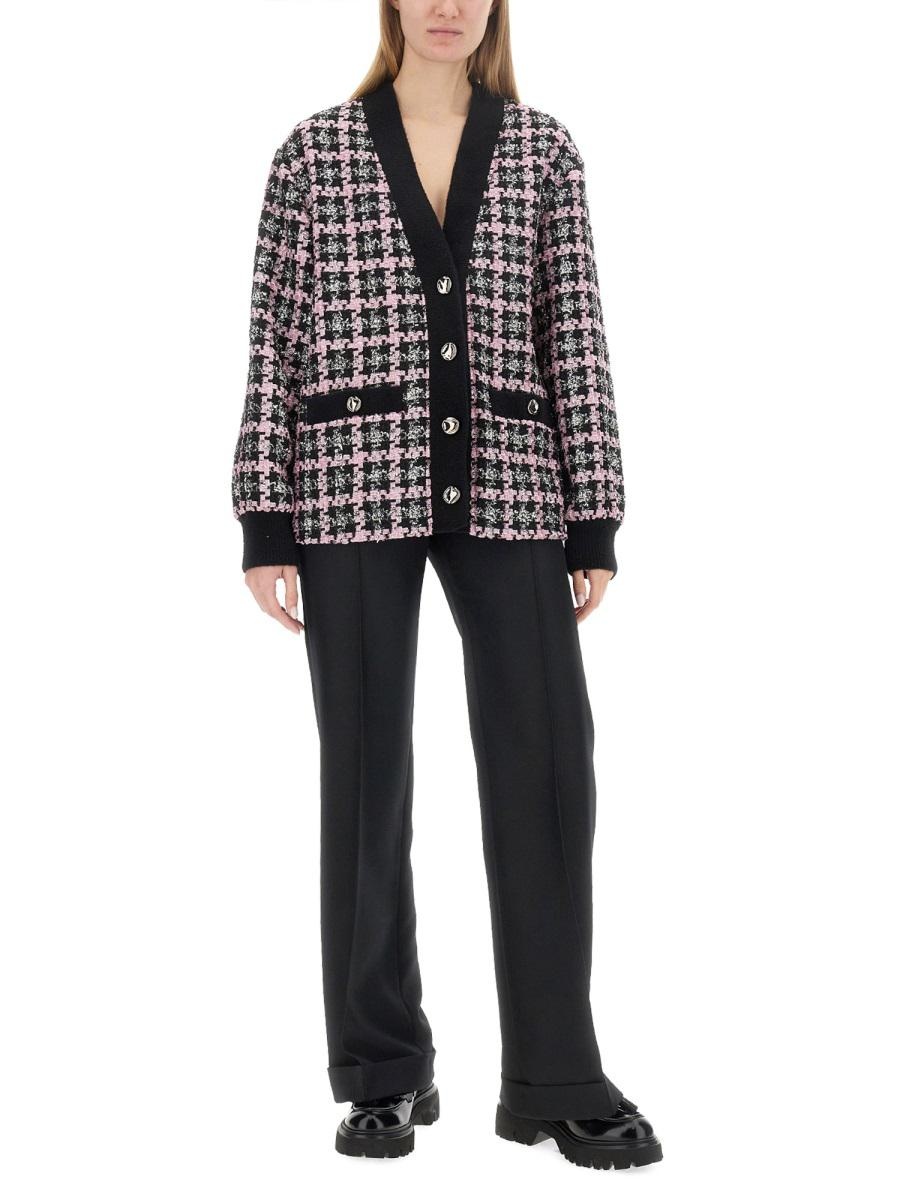 MSGM "LUREX CHECK TWEED" CARDIGAN - 2