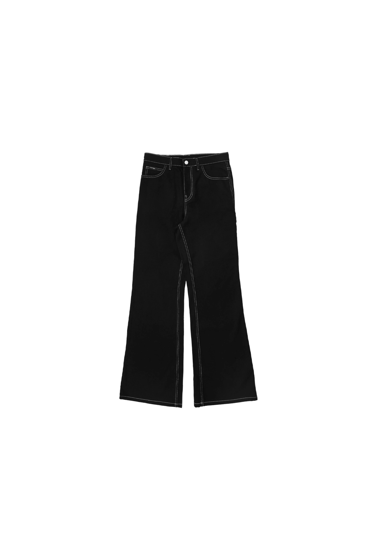 Courreges Hammer Denim Baggy Pants Black/White - 1