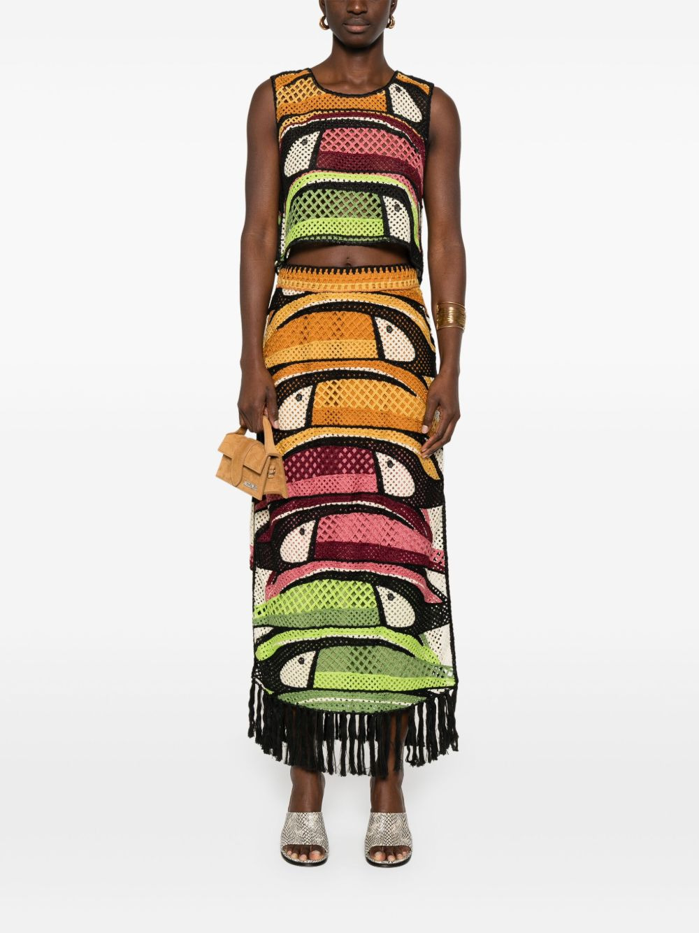 Toucan Tree midi skirt - 2