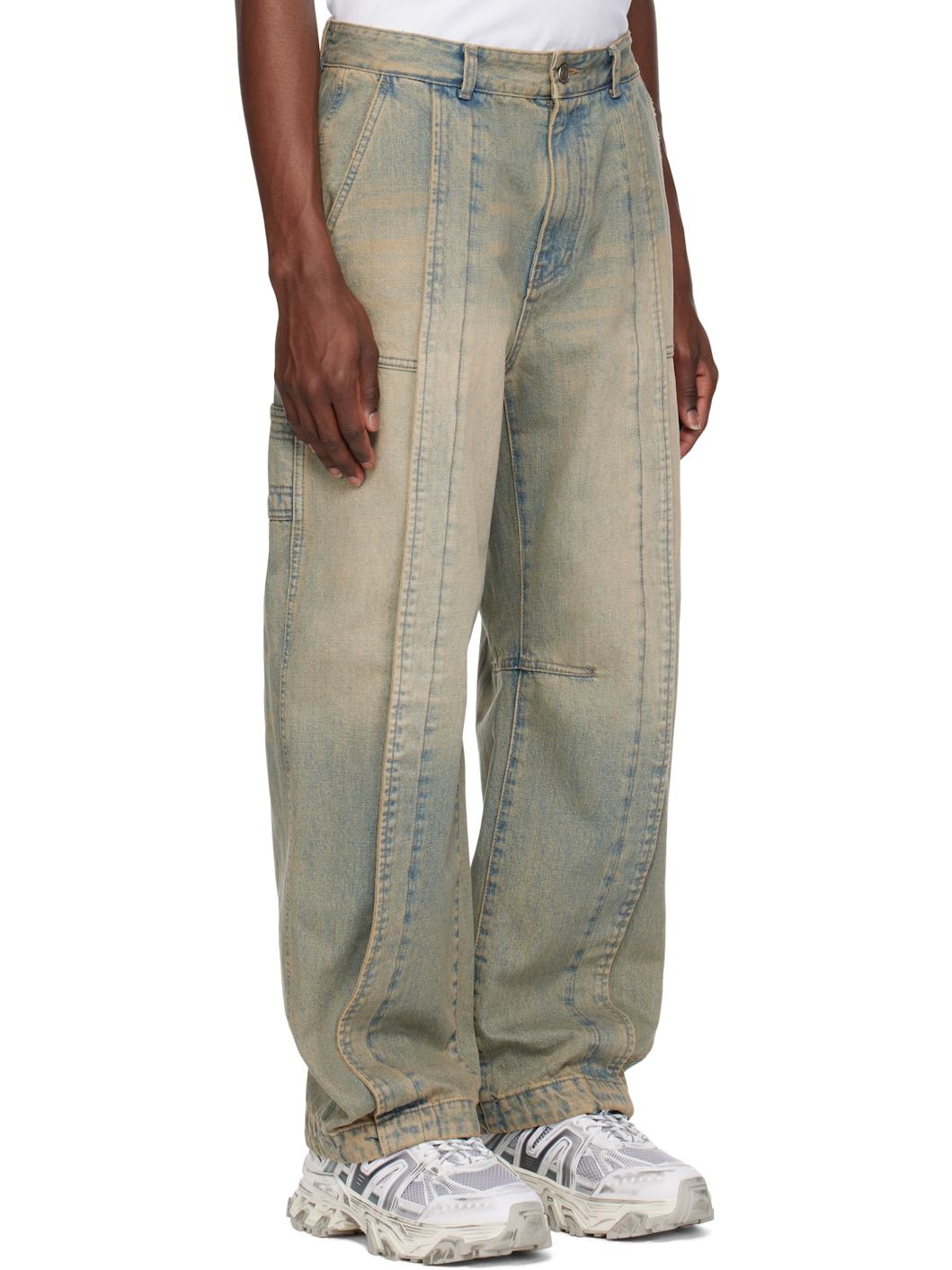 Juun. J Blue Washed Curved Jeans - 2