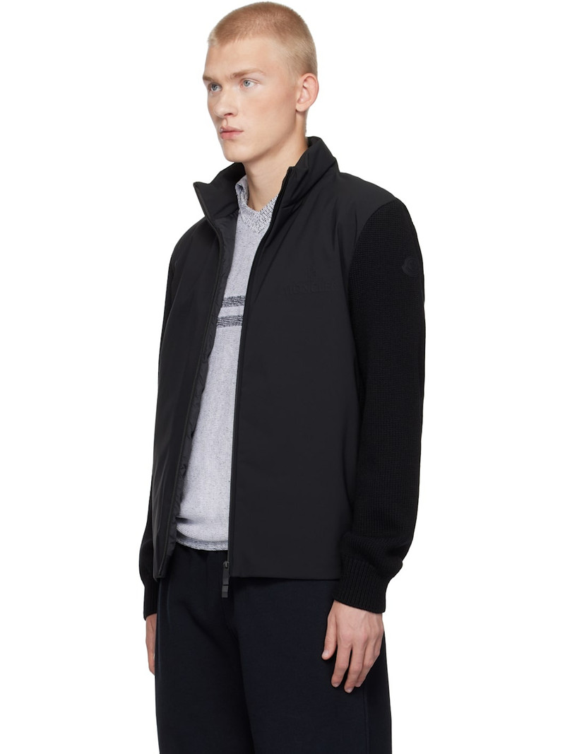 Moncler Black Cardigan Tricot Down Jacket outlook