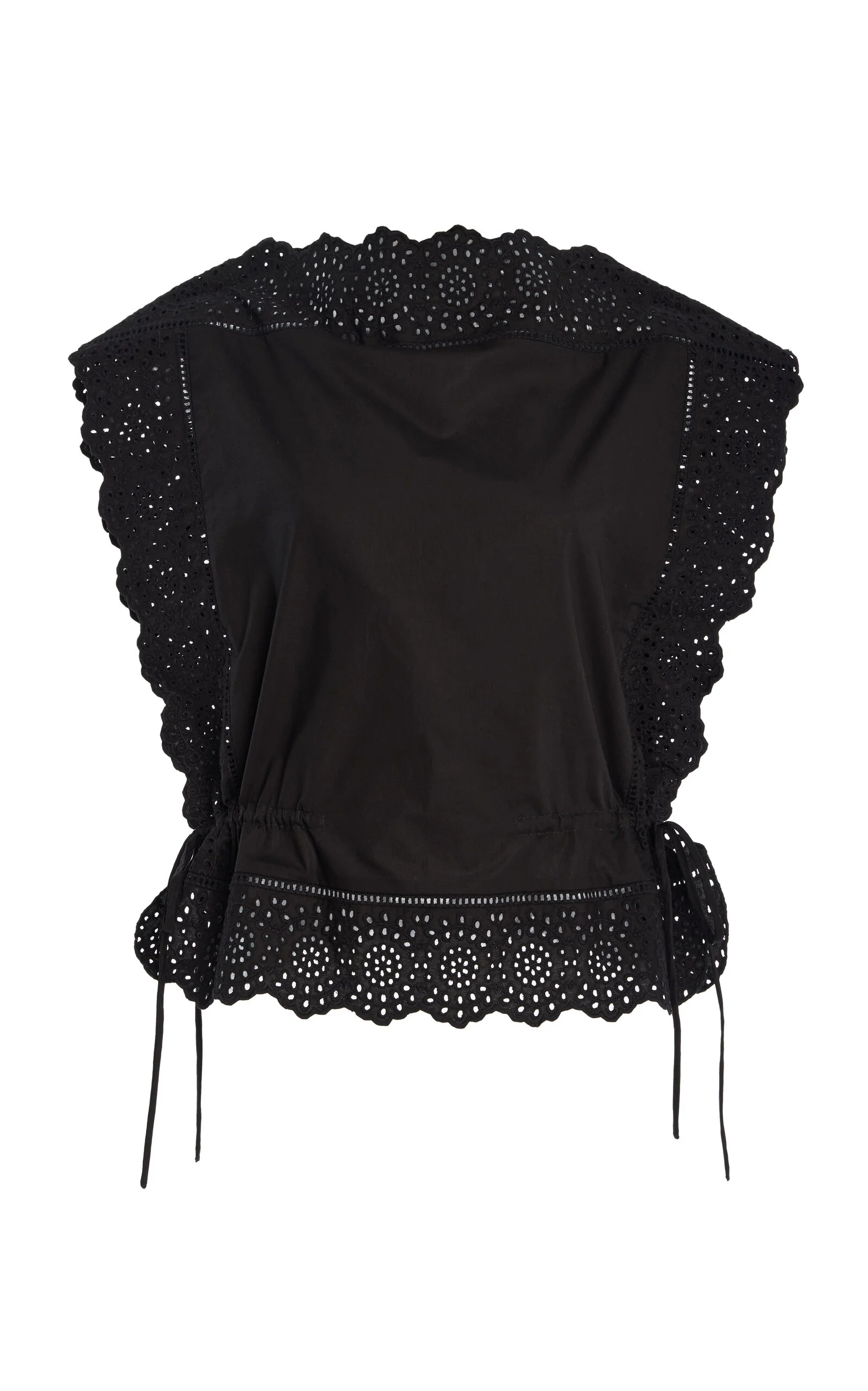 Gerda Eyelet Cotton Top black - 1