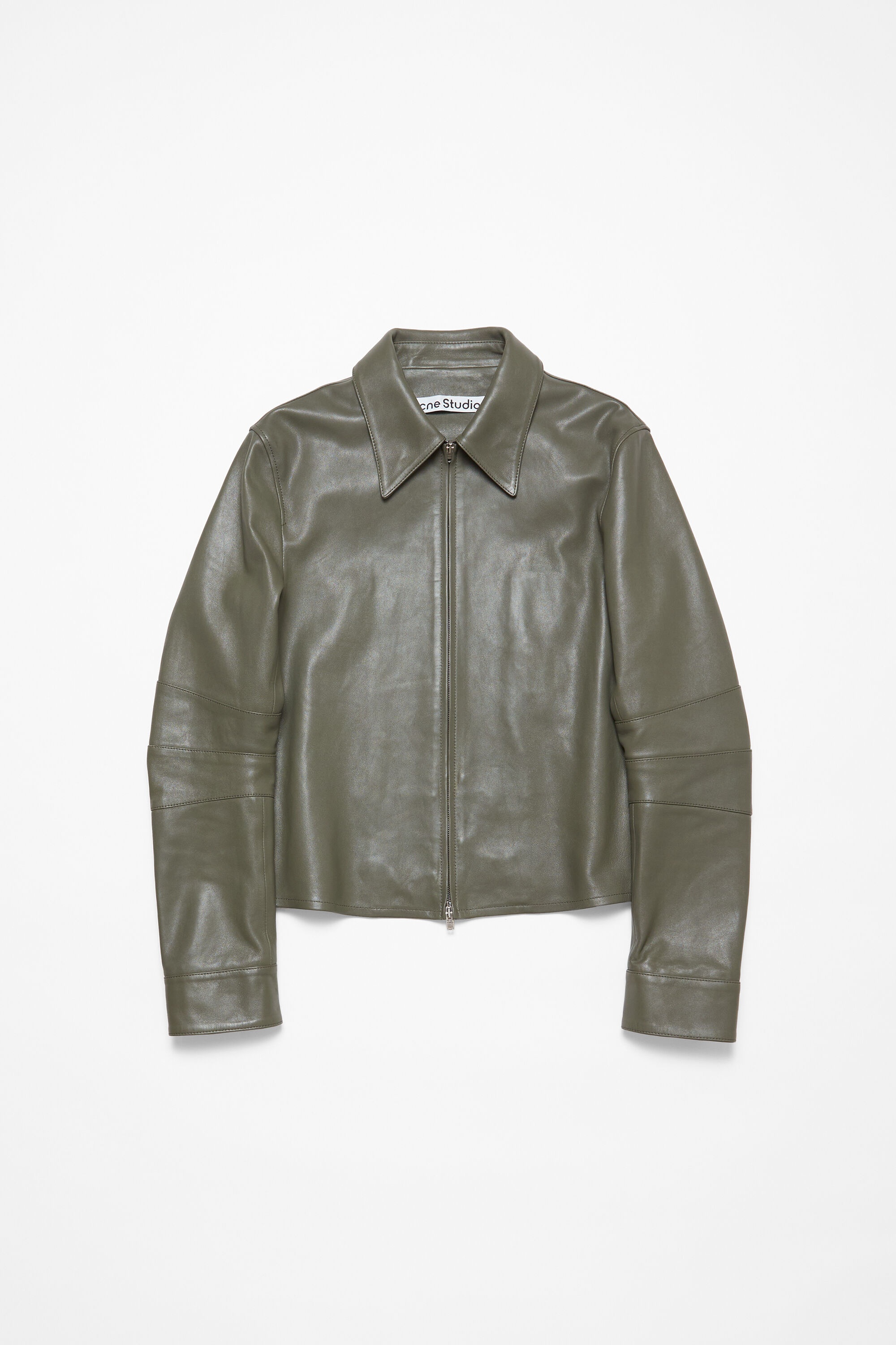 Leather jacket - Dusty green - 8