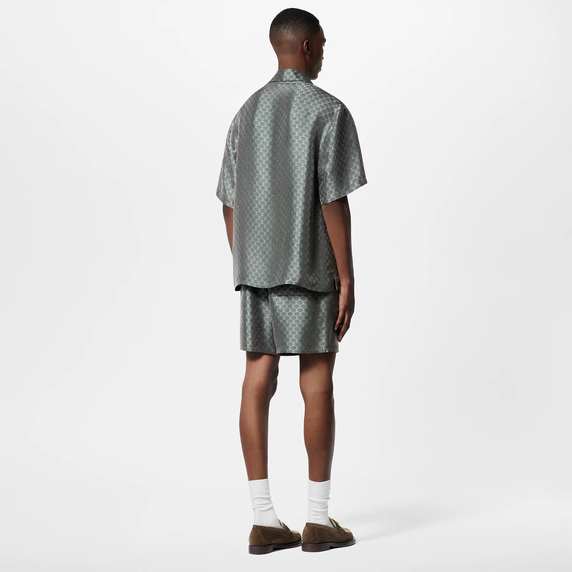 Drawstring Jacquard Silk-Blend Shorts - 3