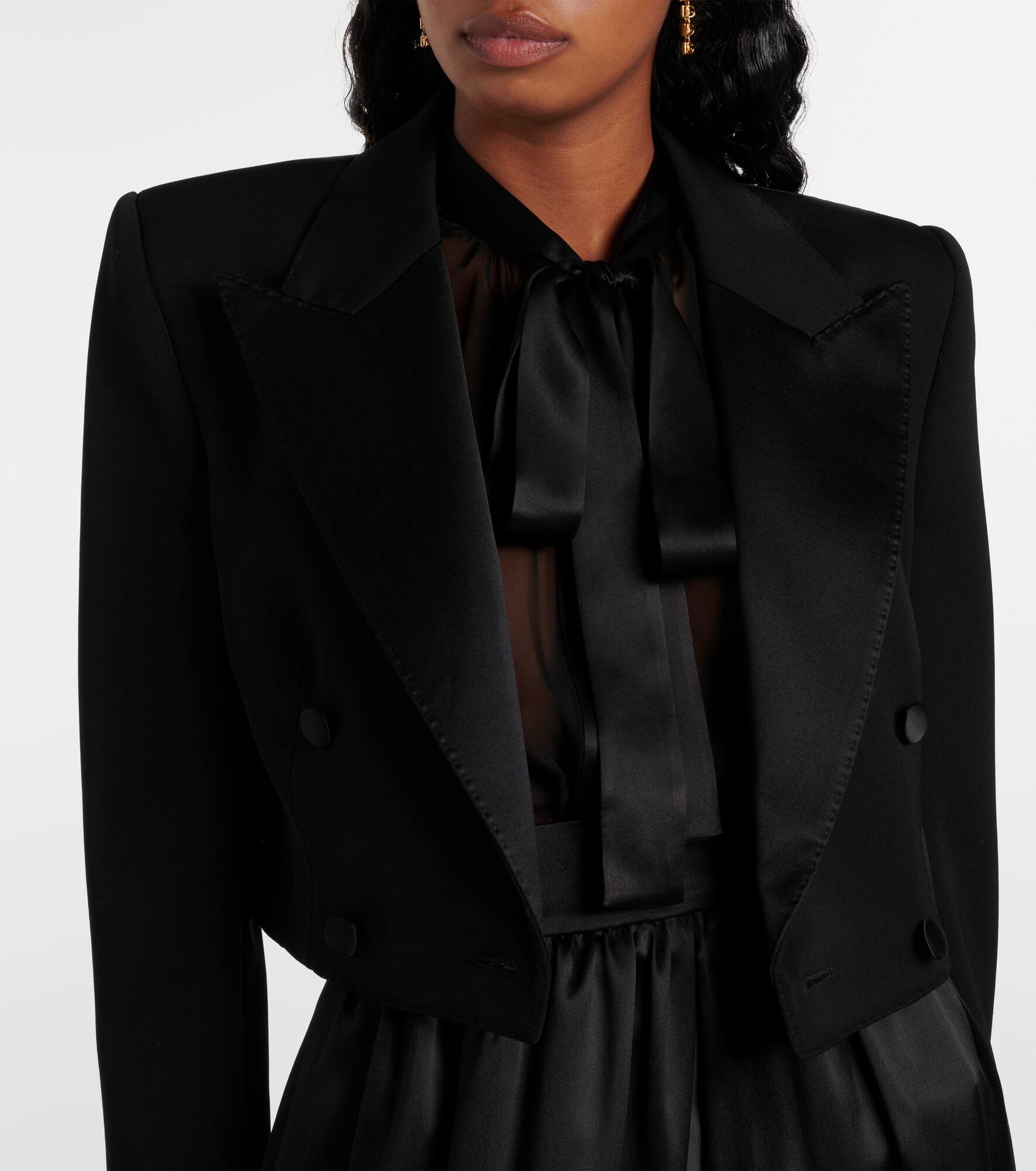 Tie-neck silk blouse - 4