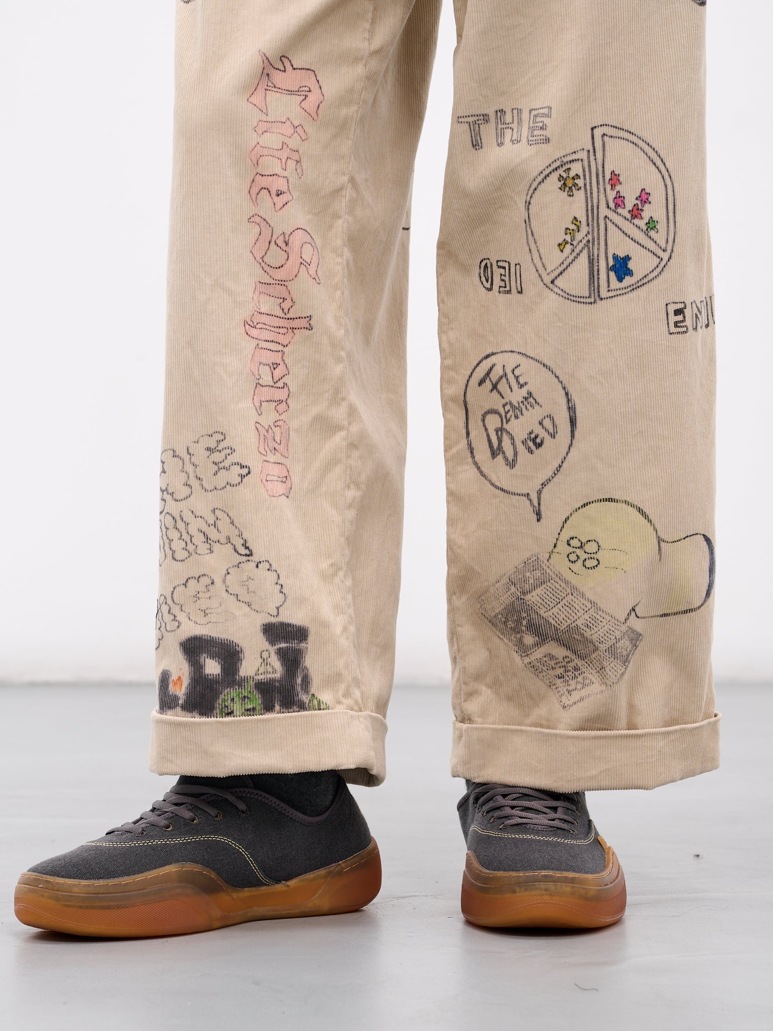 'Memorial Paint' Baggy Corduroy Trousers - 4