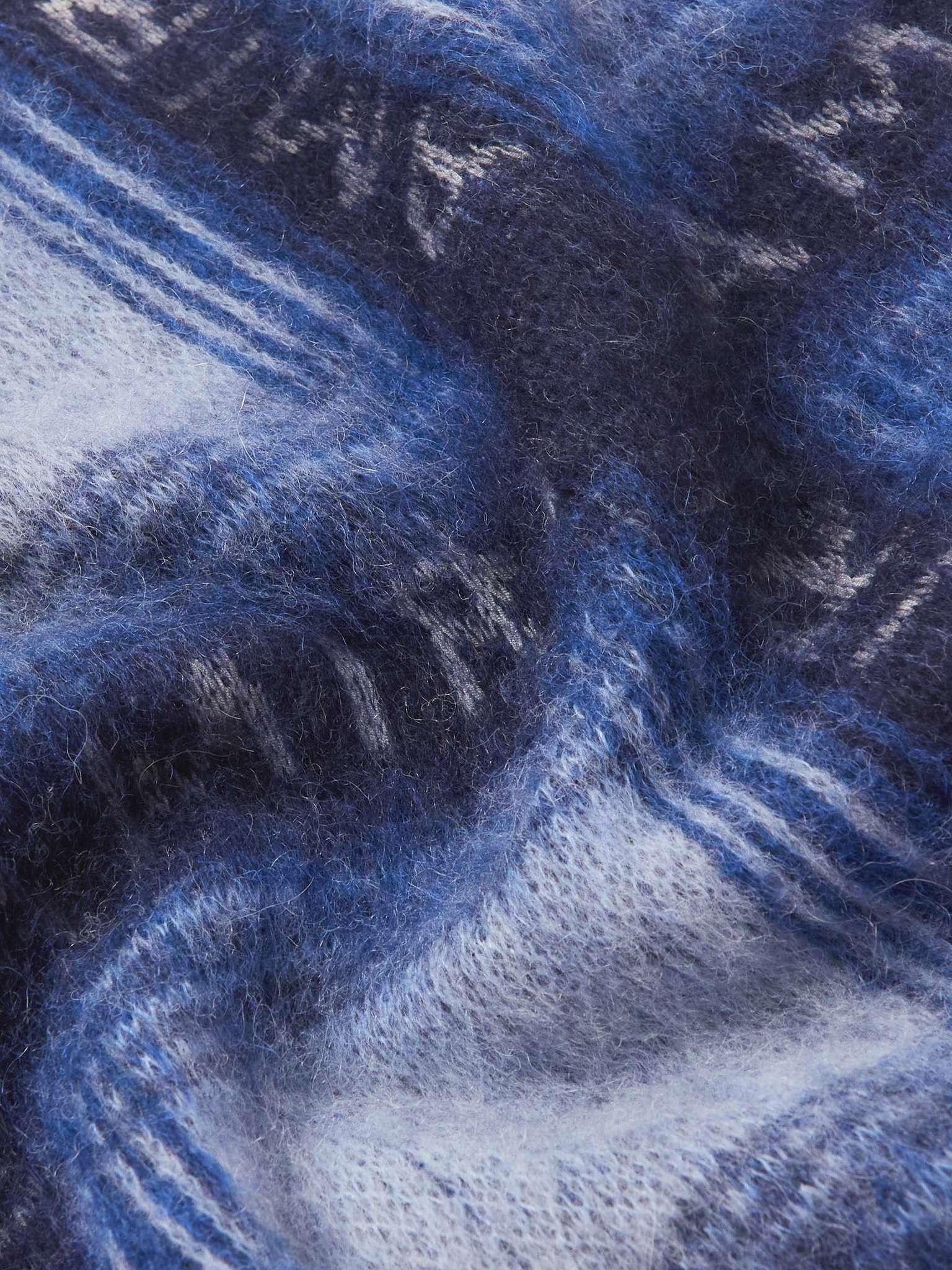 Logo-Intarsia Cotton and Cashmere-Blend Sweater - 3