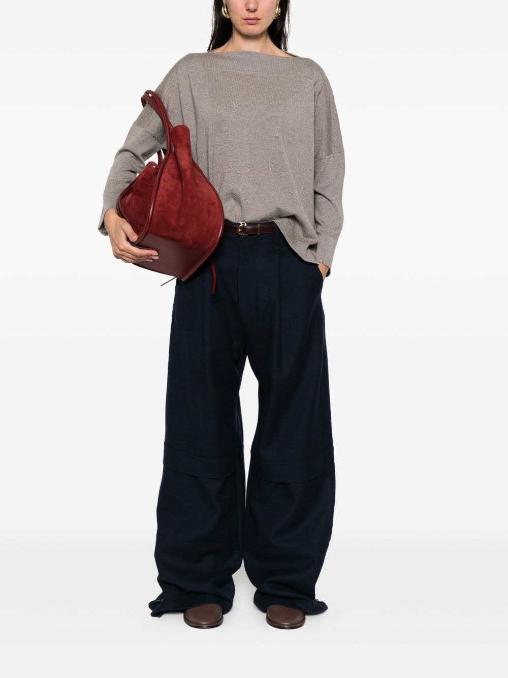 Wool Boat-Neck Sweater - 3
