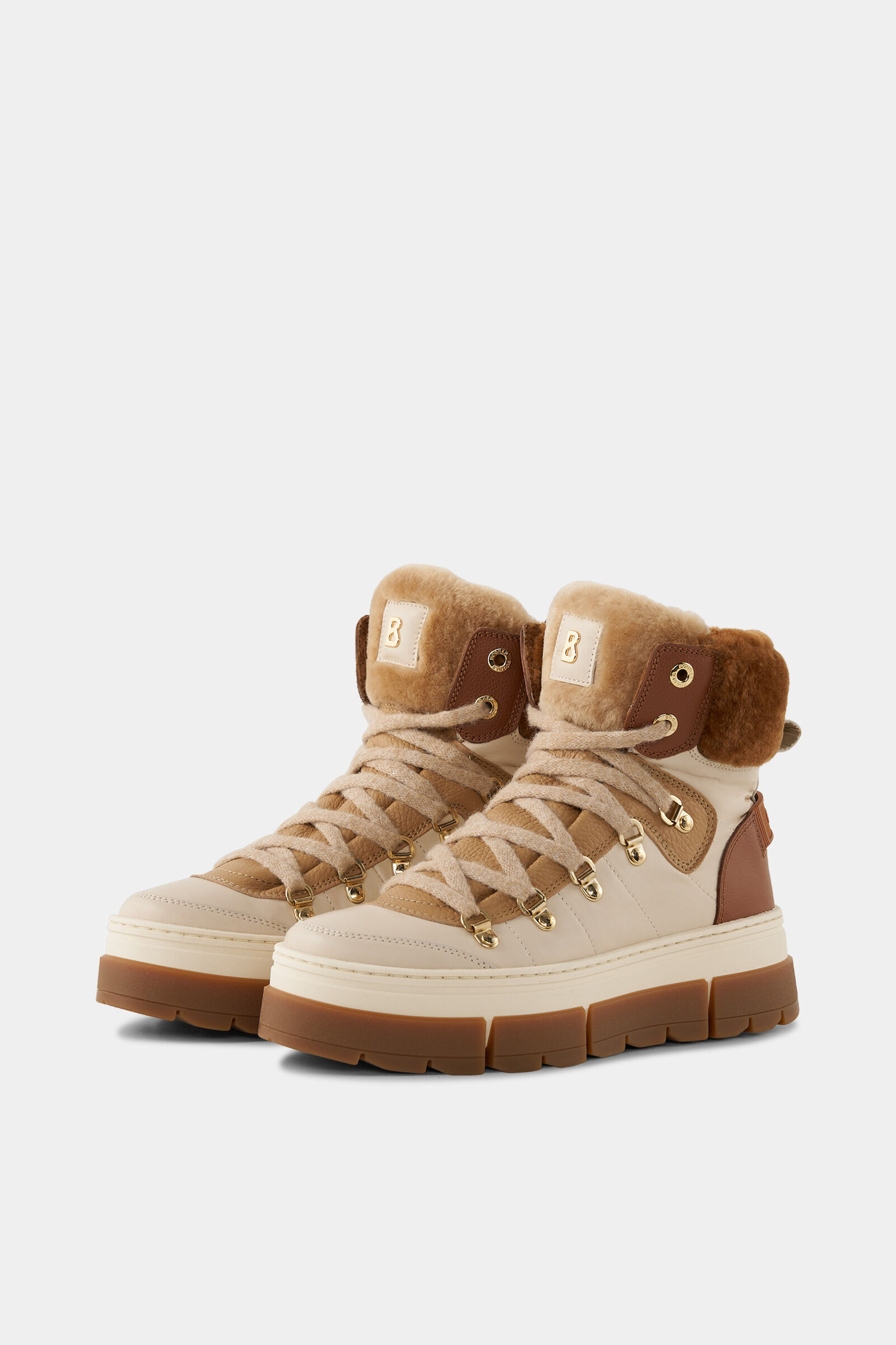 Mid boots Vaduz with spikes in Beige/Cognac - 3