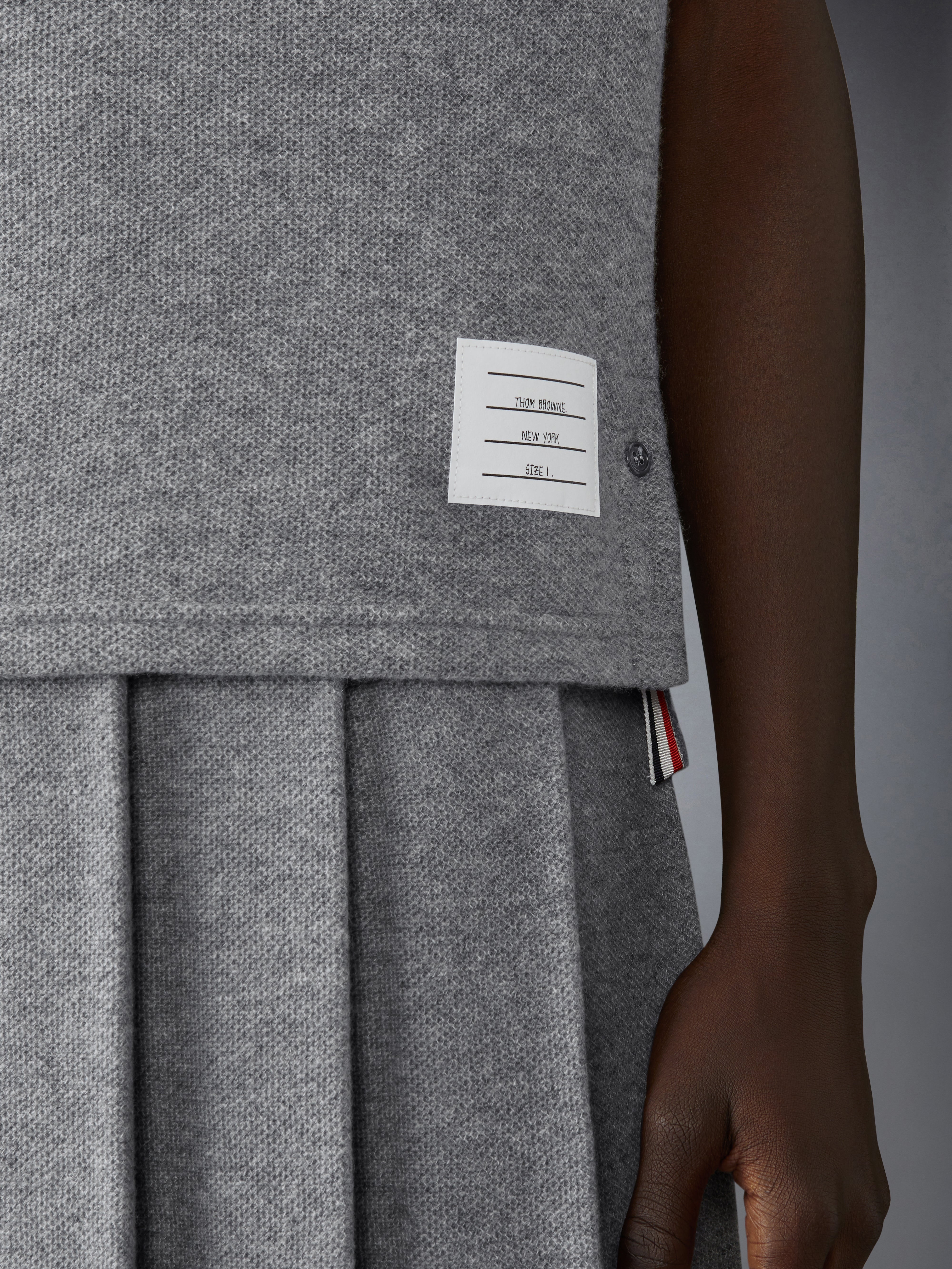 CASHMERE PIQUET SHORT SLEEVE RINGER TEE - 6