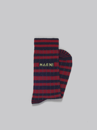 Marni RED AND BLUE SOCKS WITH TERRY STRIPES outlook