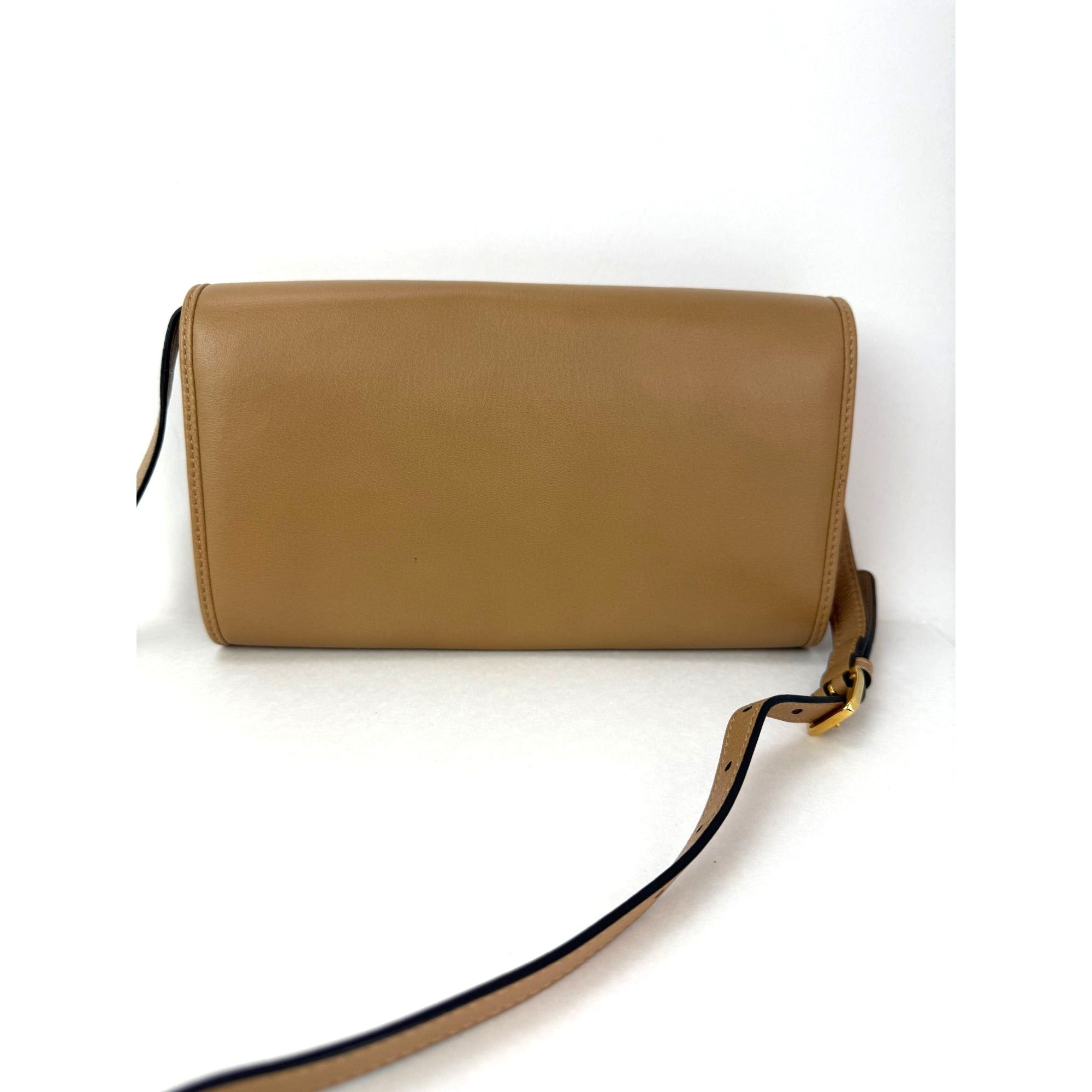 Gucci Lambskin G Linea Matisse Interlocking Beige Clutch Shoulder Bag - 2
