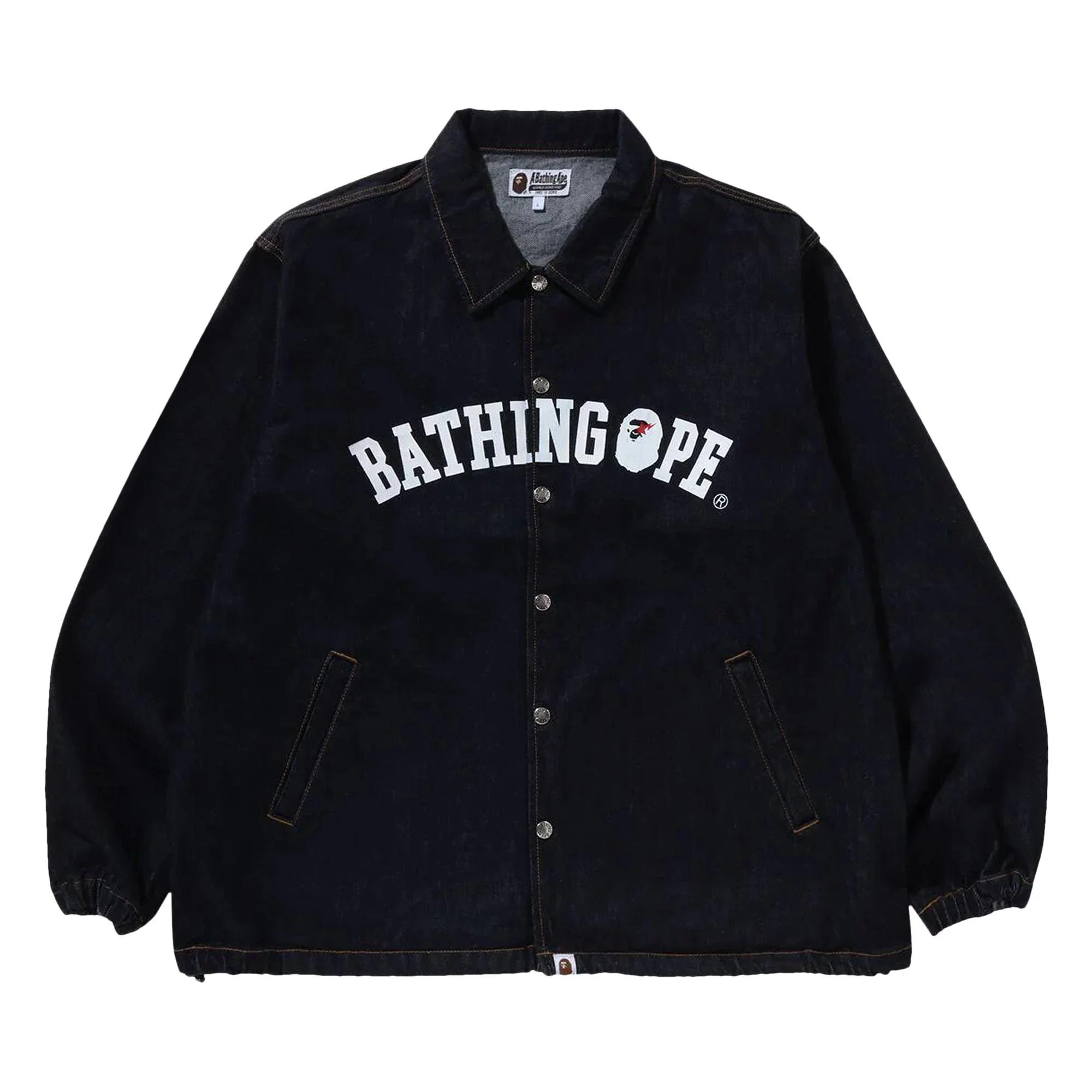 BAPE Bathing Ape Relaxed Fit Denim Coach Jacket 'Indigo' - 1