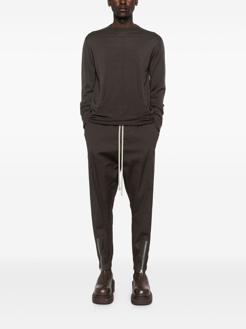 metallic-detail crew-neck sweater - 2