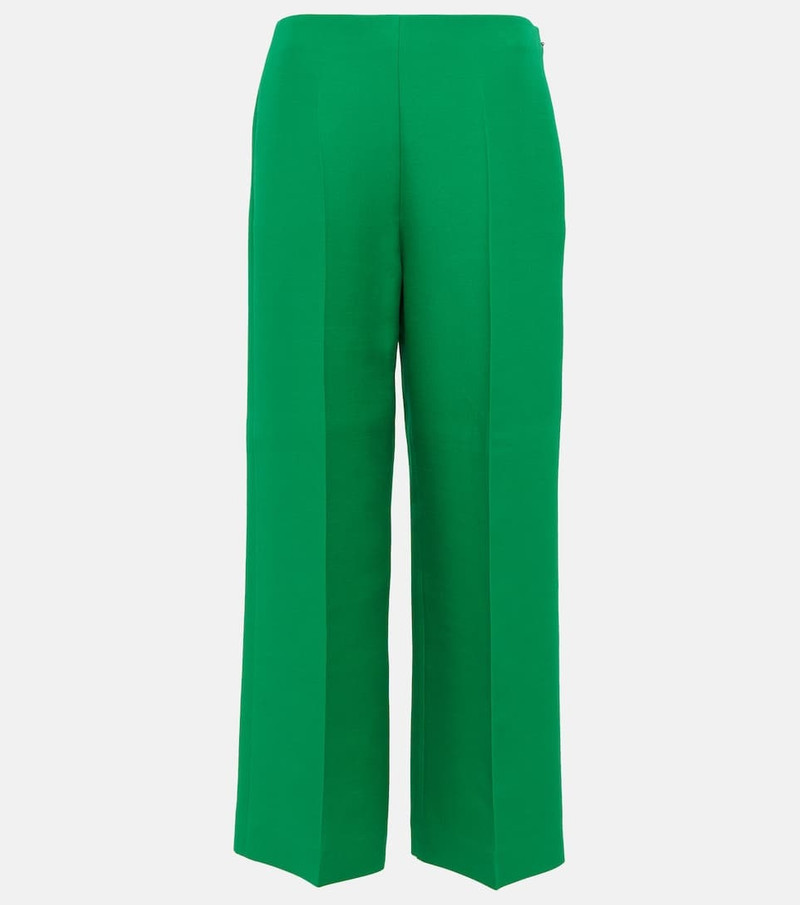 High-rise wide-leg cady pants 1