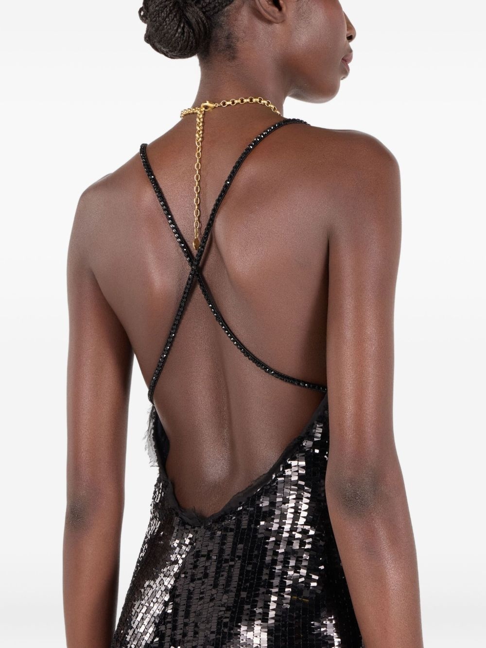sequined mini dress - 6