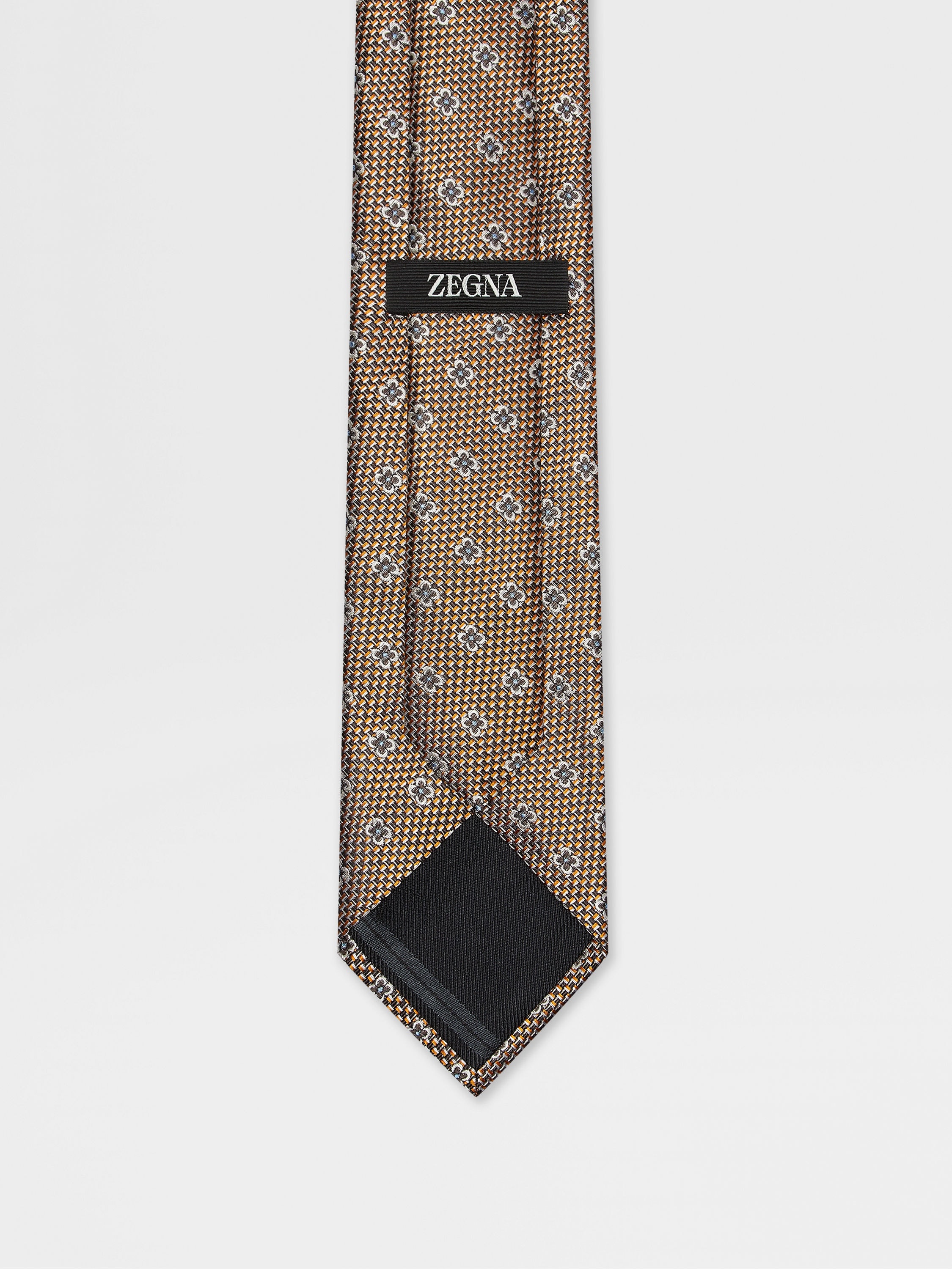 ORANGE SILK TIE - 3