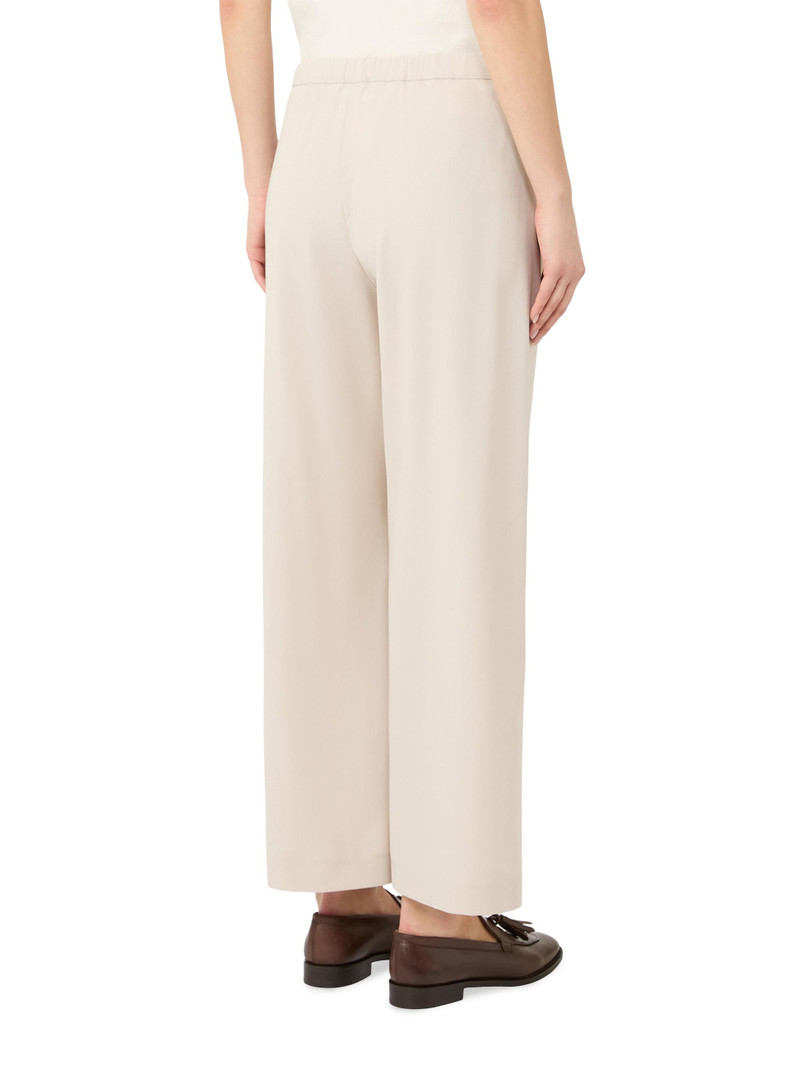 Women's Wool Gabardine Trousers - Natural 4