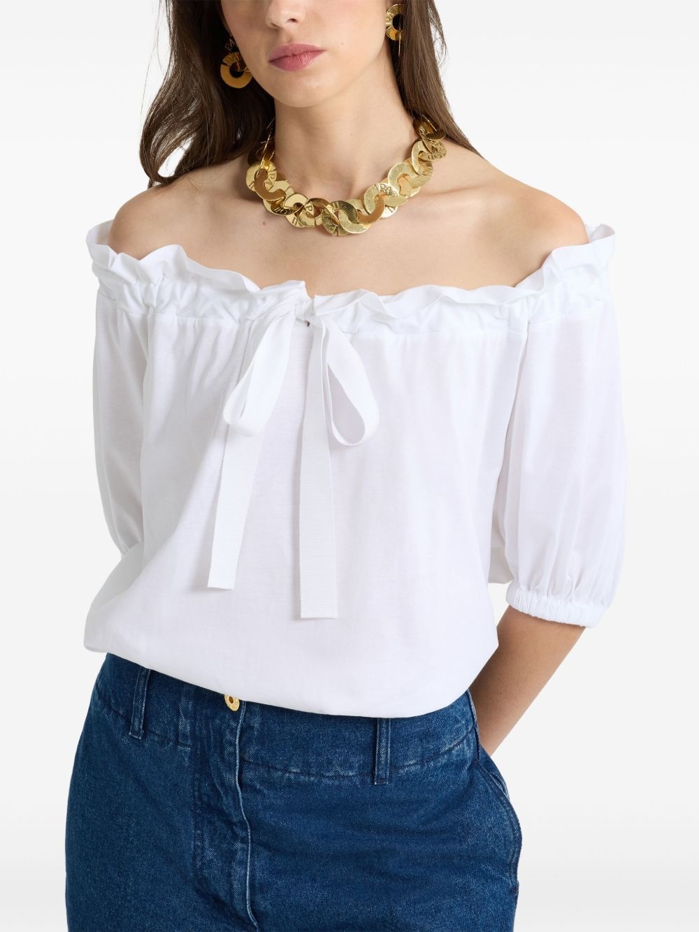 drawstring organic cotton T-shirt - 4