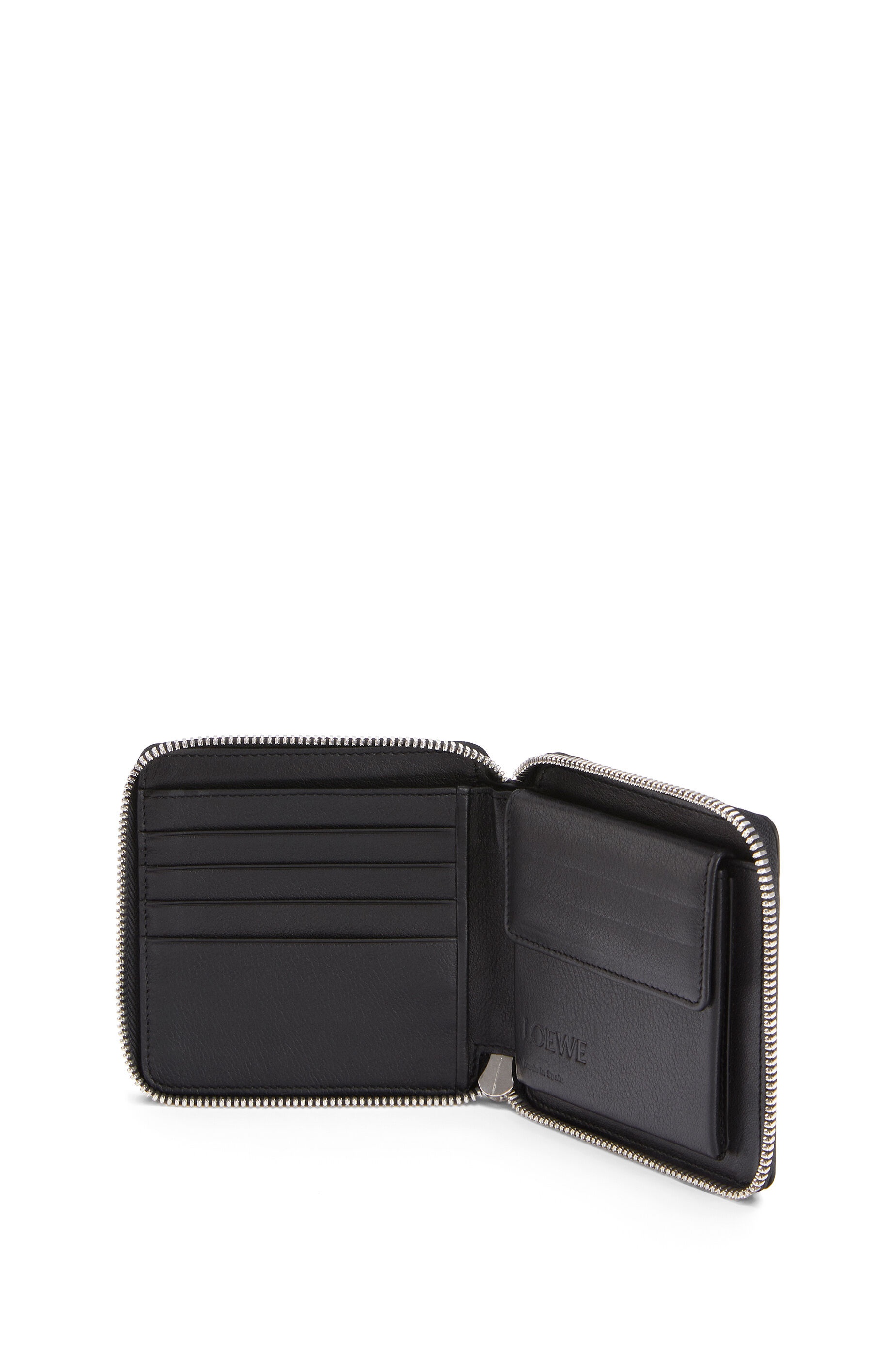 Puzzle square zip wallet in classic calfskin - 2