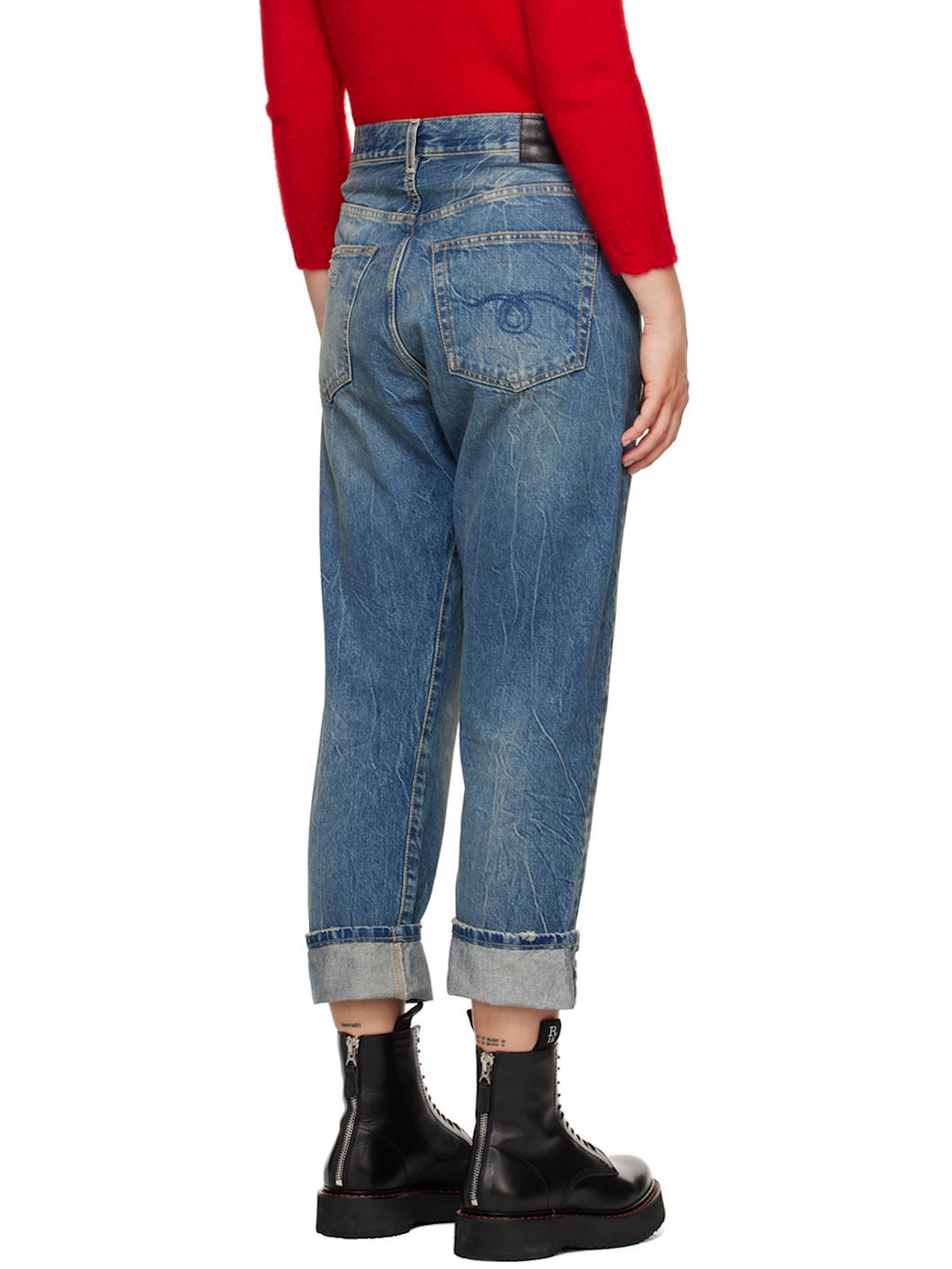Blue Crossover Jeans - 3