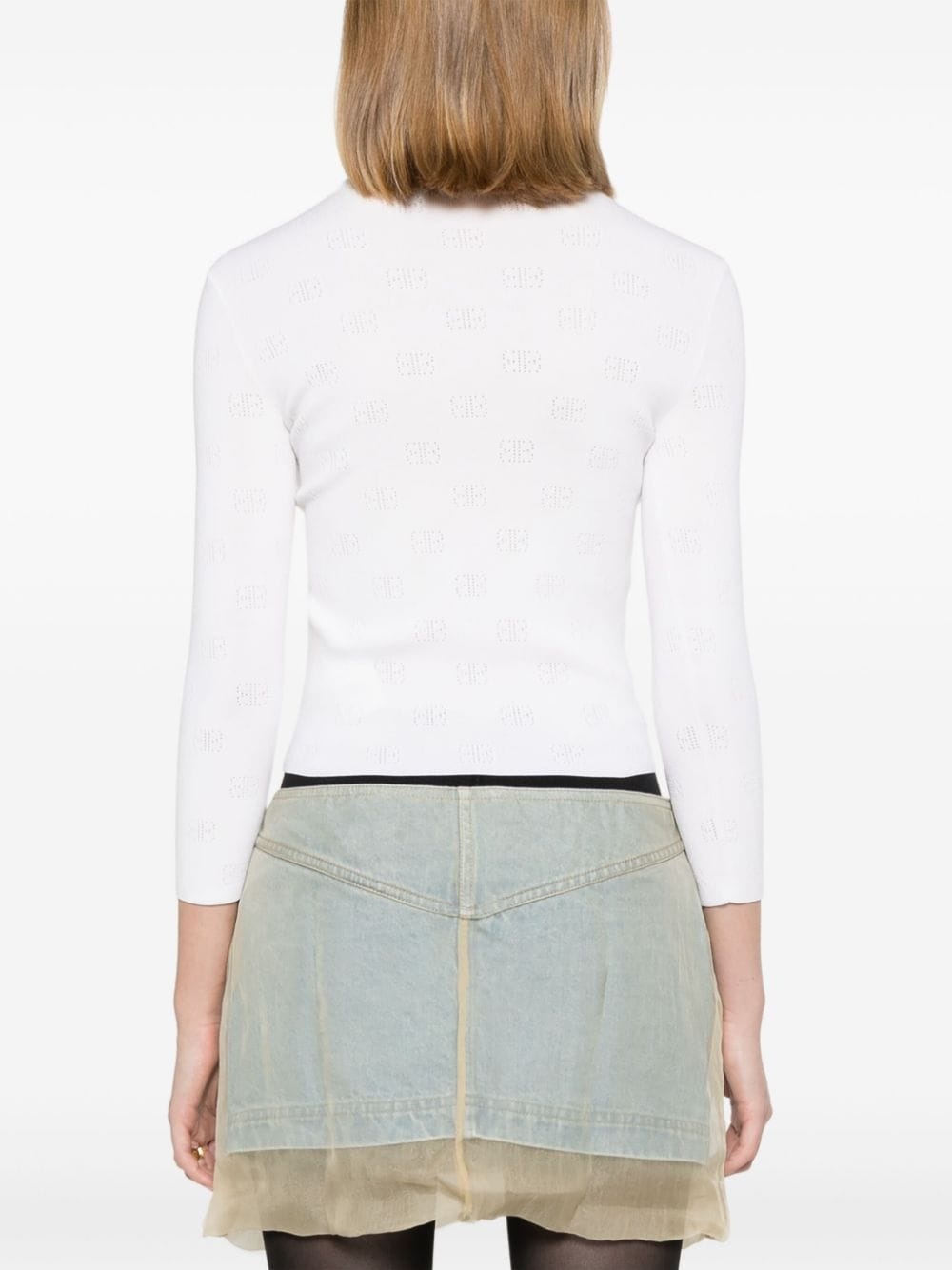 BB-pattern open-knit jumper - 4