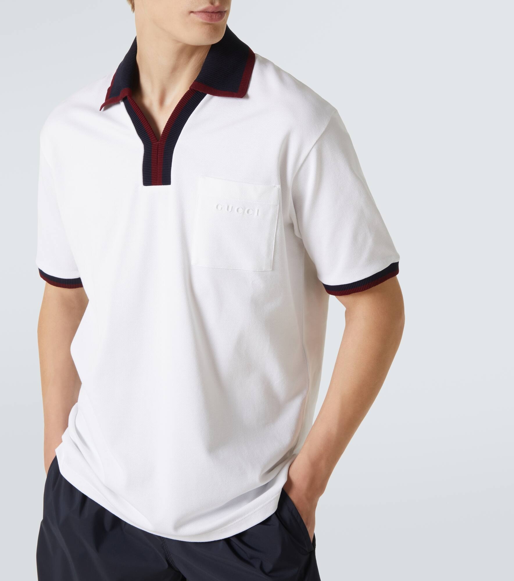 Cotton piqué polo shirt - 5