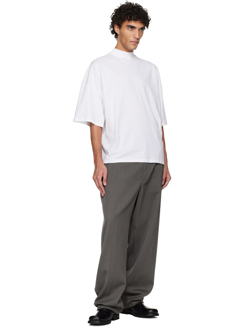 Jil Sander White Cotton Mock-Neck T-shirt outlook