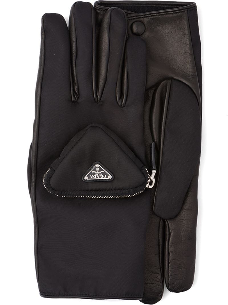 pouch-detail logo gloves - 1