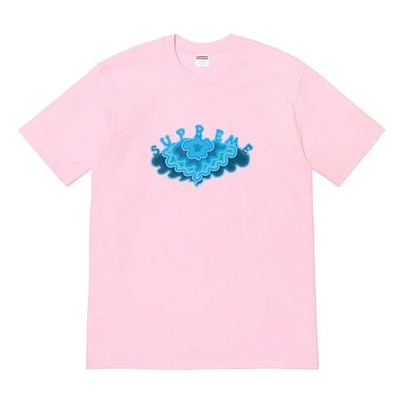 Supreme SS19 Cloud Tee clouds Pattern Short Sleeve Unisex Pink SUP-SS19-10512 - 1