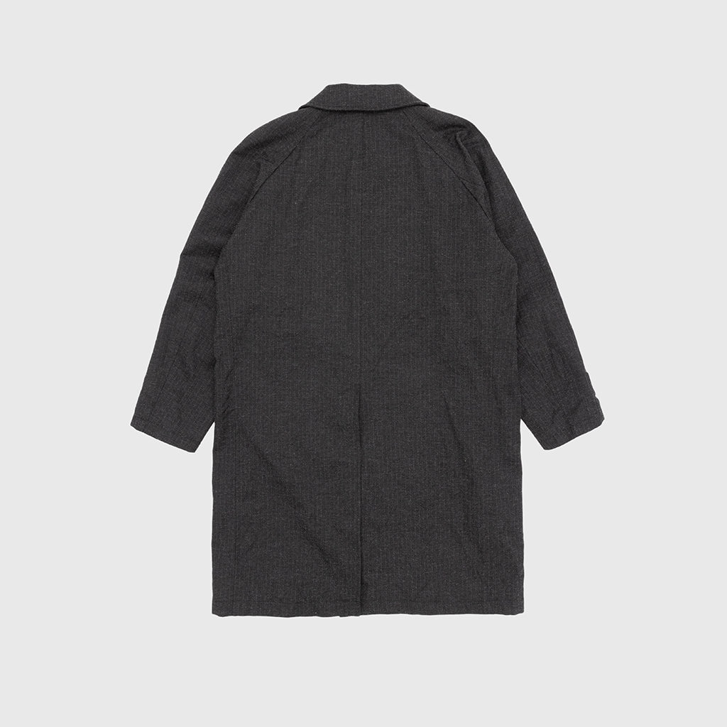 POLYESTER WOOL HERRINGBONE MAC COAT - 9
