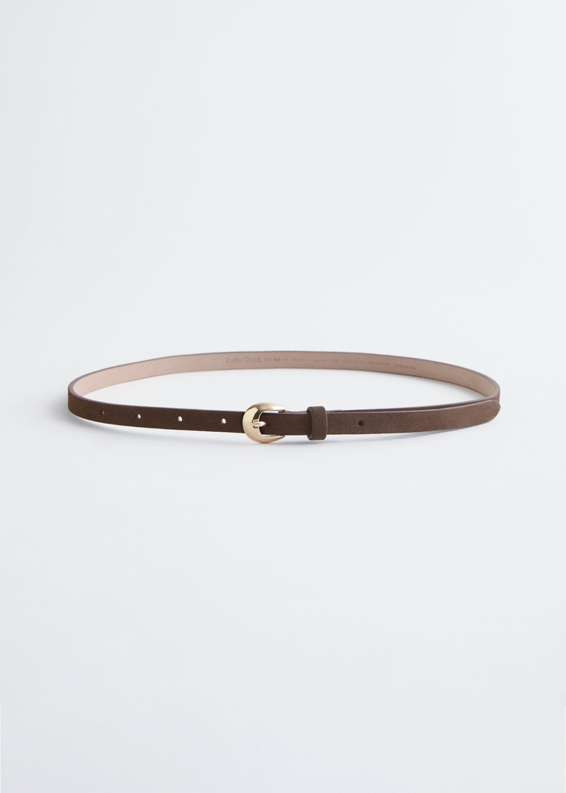 Crescent-Buckle Slim Belt 1