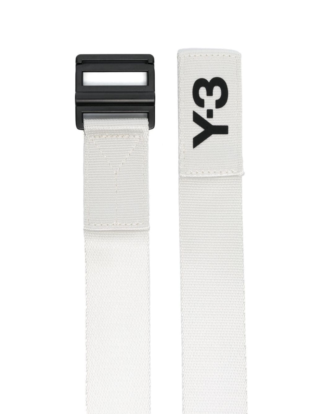 logo-print buckle belt - 2