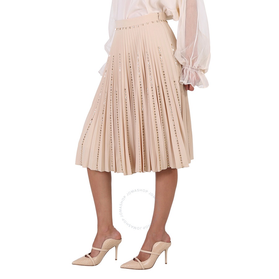 Burberry Plisse Soleil Crystal Detail Stretch Cady Skirt - 4