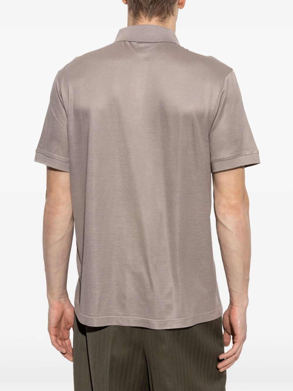 silk polo shirt - 4