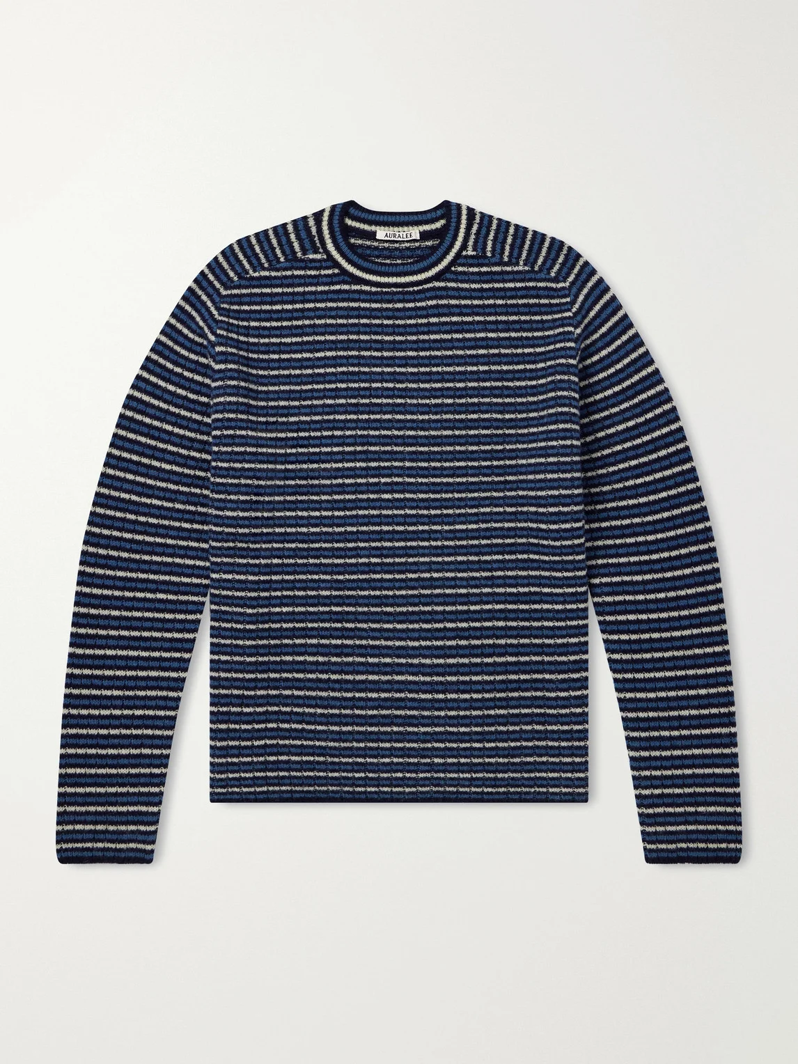 Striped Ribbed Wool and Cashmere-Blend Sweater - 1